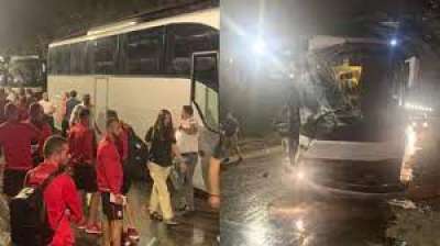 საქართველოში ჩამოსული ბულგარეთის ნაკრების ავტობუსი ავარიაში მოყვა