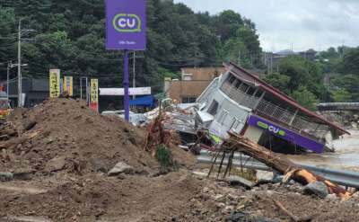 სამხრეთ კორეაში, წყალდიდობის შედეგად დაღუპულთა რაოდენობამ 18-ს მიაღწია