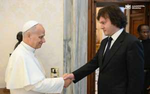 ირაკლი კობახიძე რომის პაპს, ლეო XIV-ს შეხვდა