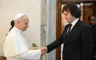 ირაკლი კობახიძე რომის პაპს, ლეო XIV-ს შეხვდა