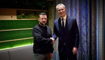 ვოლოდიმირ ზელენსკი დავოსში იენს სტოლტენბერგს შეხვდა