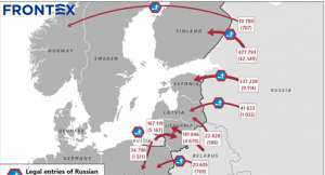 "19 სექტემბრიდან 25 სექტემბრამდე პერიოდში ევროკავშირის ტერიტორიაზე რუსეთის 66 000 მოქალაქე შევიდა" - &bdquo;ფრონტექსი"