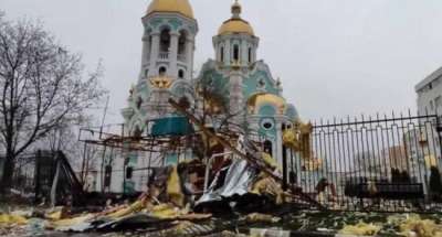 ხარკოვში, რუსულმა ძალებმა დაბომბეს ეკლესია, სადაც მშვიდობიანი მოსახლეობა აფარებდა თავს - მედია