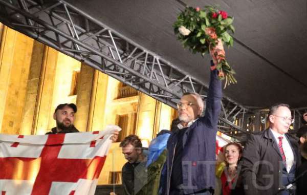 პარლამენტთან აქციაზე ევროკავშირის რამდენიმე წევრი ქვეყნის პარლამენტის საგარეო საქმეთა კომიტეტების თავმჯდომარეები მივიდნენ