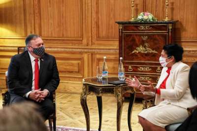 "მაიკ პომპეოსთვის სასიამოვნო იყო პრეზიდენტ ზურაბიშვილთან შეხვედრა" -აშშ-ის საელჩო